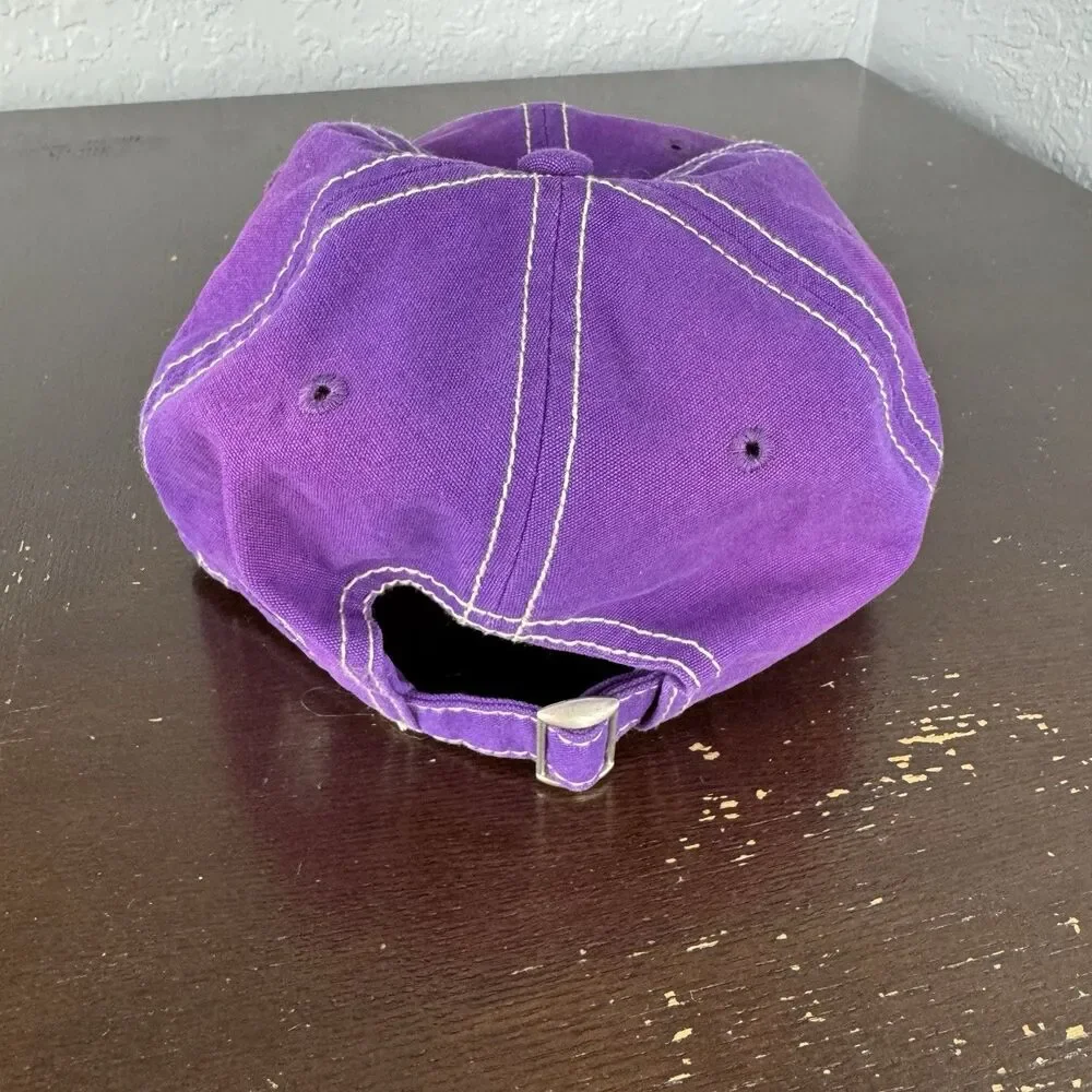 Jackson Hole Wyoming Strapback Hat Baseball Cap Purple Adjustable The Game Cottn